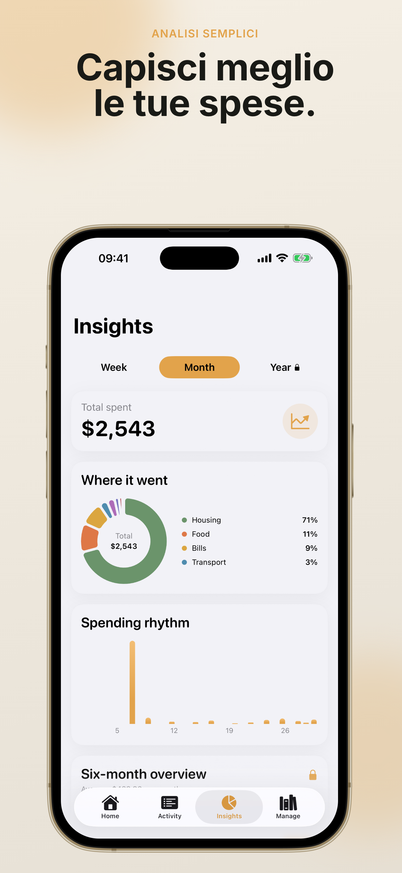 Cronologia transazioni e ricerca in PennyBook: Private Budget